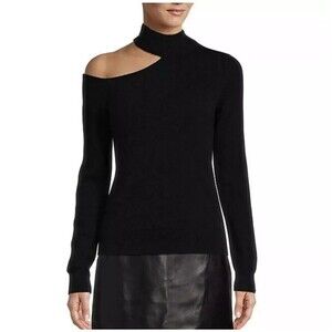 Antonio Melani 100% Cashmere Sweater Women's Tina Cutout Black Size Xs Org $149